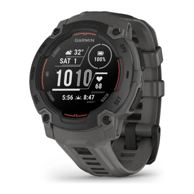 Image of Garmin Instinct E, 45 mm Rugged GPS Smartwatch with essential smart Features, Built in Sports Apps, Supertough Design Black Bezel Charcoal Band