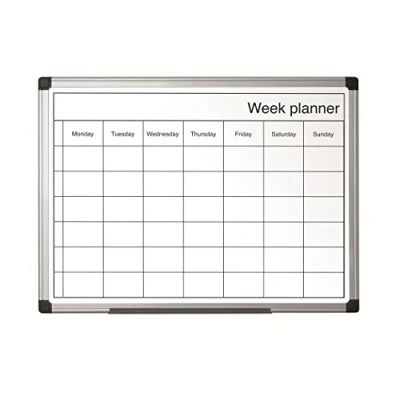 Image of Bi Office Week Planner, Magnetic, Black and White, 60 x 40 cm
