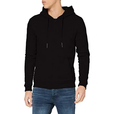 Image of Only &amp; Sons Men&#039;s Onsceres Life Zip Thr. Hoodie Noos Sweatshirt, Black, M UK