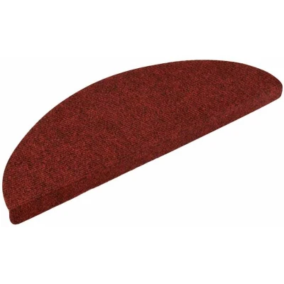 Image of vidaXL Self adhesive Stair Mats 10 pcs Red 56x17x3 cm Needle Punch