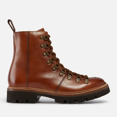 Image of Grenson Women&#039;s Nanette Hand Painted Leather Hiking Style Boots Tan UK 3