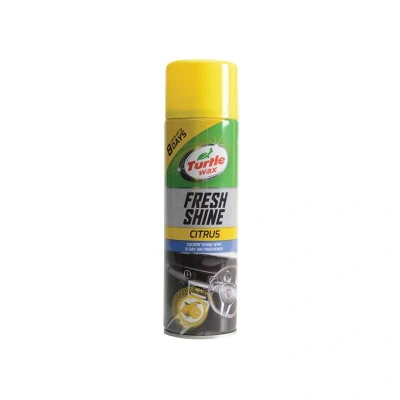 Image of Turtle Wax 51786 Fresh Shine Interior Car Cleaner Dashboard Plastic Restorer Citrus 500ml