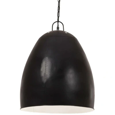 Image of vidaXL Industrial Hanging Lamp 25 W Black Round 42 cm E27