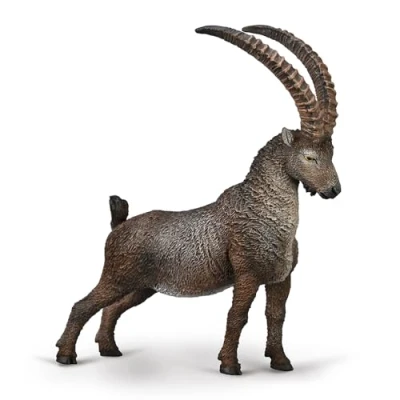 Image of CollectA Alpine Ibex Hand Painted Mountain Goat, Realistic Toy Animals &amp; Figures, Wild Animal Models, Wildlife Gifts For Toddlers Kids, Age 3 Years +