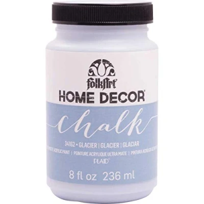 Image of Plaid:Craft Folkart Home Decor Chalk Paint 8 Oz Glacier, Blue, Fl (Pack of 1)