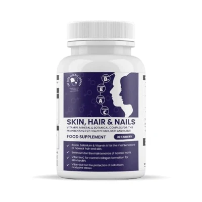 Image of Skin Hair &amp; Nails: 30 Tablets Vegan Dietary Supplement with Biotin, Selenium, Vitamins, and Minerals by Good Vitamin Company