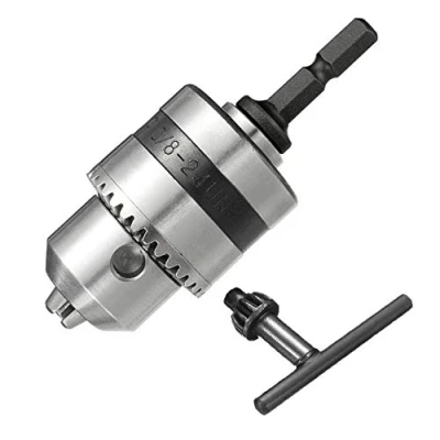 Image of Bestgle 0.5 6mm 1/4&quot; Hex Shank Drill Chuck Adapter Mount 3/8 24UNF Quick Change Connect Conversion with Key