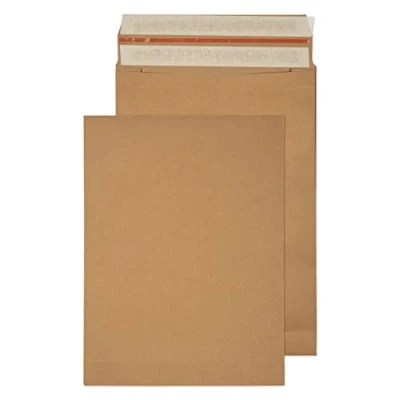 Image of Blake Vita Plastic Free Recycled Mailing Pockets Kraft Expandable Gusset 80 mm, 430 x 320 mm (KBB165) Pack of 100