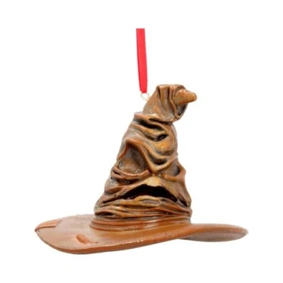 Image of Nemesis Now Officially Licensed Harry Potter Sorting Hat Hanging Ornament, Brown, 9cm