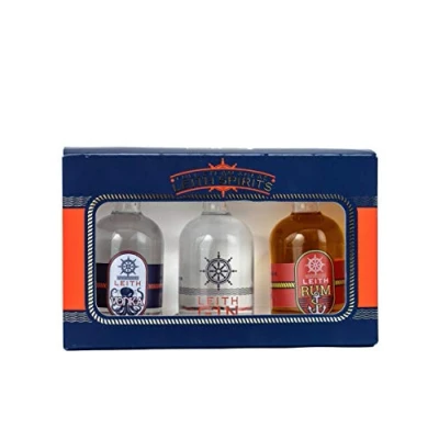 Image of Leith Spirits Miniature Gift Set, Gin, Rum &amp; Vodka, 3 x 50ml