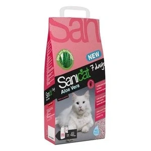 Image of Sanicat Aloe Vera 7 Days Non clumping Cat Litter 4L