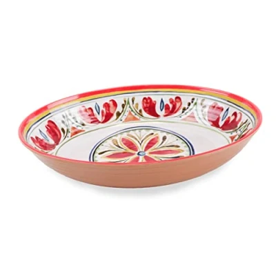 Image of Purely Home Mediterranean Outdoor/Camping/Picnic Melamine/Plastic Oval Serving Bowl