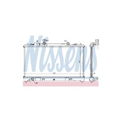Image of R14052 Engine radiator NISSENS 68509 Aluminium 375mm 728mm 16mm Brazed cooling fins MAZDA: 6 Hatchback, Estate