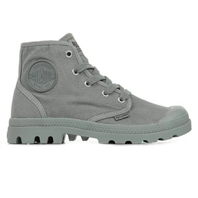 Image of Palladium Women&#039;s Us Pampa F Hi Top Trainers, Grey (Titanium 821), 3.5 UK