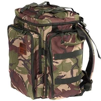Image of Saber DPM Compact Rucksack 30 x 22 26cm Ideal for Fishing Gear, Tackle &amp; Other Accessories External Pockets Elasticated Straps Organised Secure