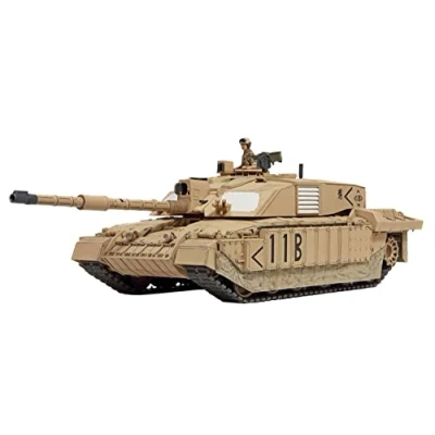 Image of TAMIYA, 32601, 1:48 Brit. KPz Challenger 2 (Desert), Model Making, Plastic Construction Kit, Hobbies, Crafts, Gluing, Model, Assembly, Unpainted