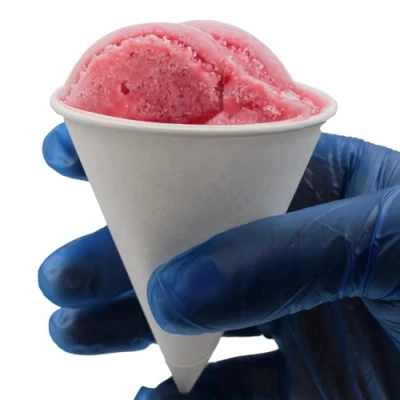 Image of Sunrise Packaging 4oz Water Cone Cups Biodegradable, Leakproof, White Paper for Dispenser, Snow Cones, Ice Cream, Office, School, Hospital, Party (1000)