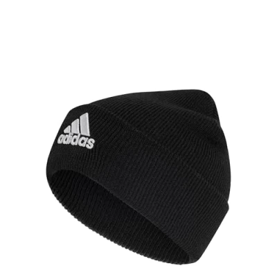 Image of adidas Unisex Logo Beanie, Black/White, S