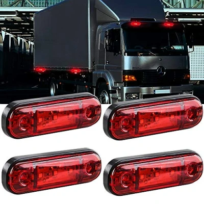 Image of yifengshun 4pcs LED Side Marker Indicator Light Front Rear Position Lamps 12V for Truck Camper Van Lorry RV Lights(Red)