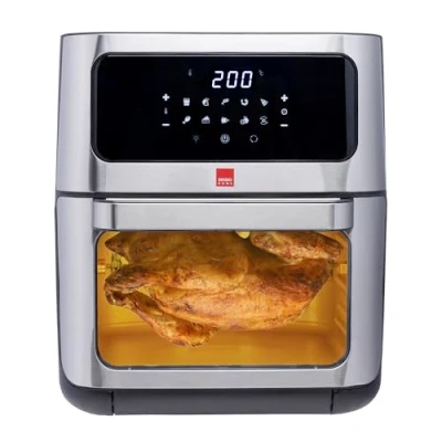 Image of Sensio Home 12L Air Fryer Oven Rotisserie Function and Dehydrator, 10 in 1 Digital Display, 90 Minute Timer, Basket plus 4 More Accessories, Family Size Healthy Oil Free Cooking, 1800W Multifunctional