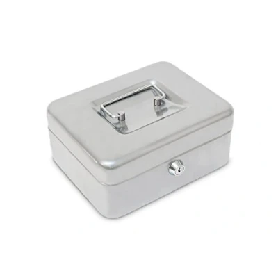 Image of Alco Albert 841 36 Lockable Storage Box Cash Box, 195 x 145 80 mm Silver