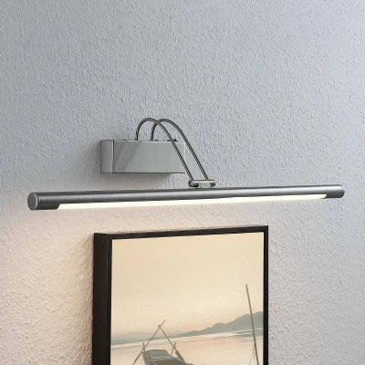 Image of LED Wall Light &#039;Mailine&#039; (Modern) in Silver Made of Metal for e.g. Living Room &amp; Dining (1 Source,) from Lindby Lighting, lamp