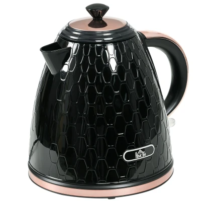 Image of HOMCOM Electric Kettle, 1.7L, Fast Boil, 3kW Water Kettle with Removable Washable Anti scale Filter, Auto Shut off, 360 Swivel, BPA Free, Black