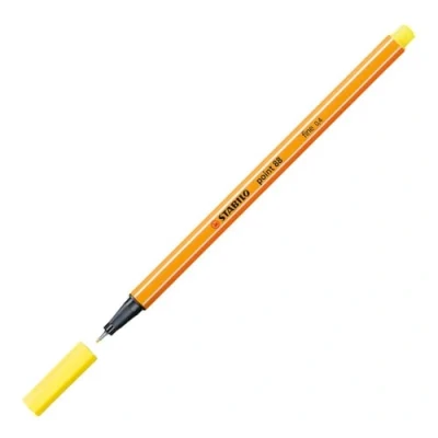Image of Fineliner STABILO point 88 Pack of 10 Yellow