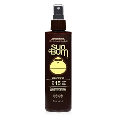 Image of Sun Bum SPF 15 Moisturizing Browning Oil, Broad Spectrum UVA/UVB Protection Tanning Vegan Formula Made With Coconut 250ml