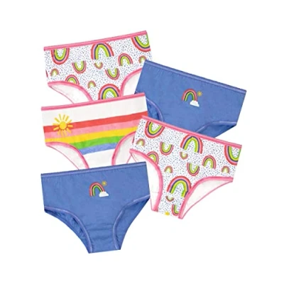 Image of Harry Bear Girls Underwear Pack of 5 Rainbow Multicoloured 18 24 Months