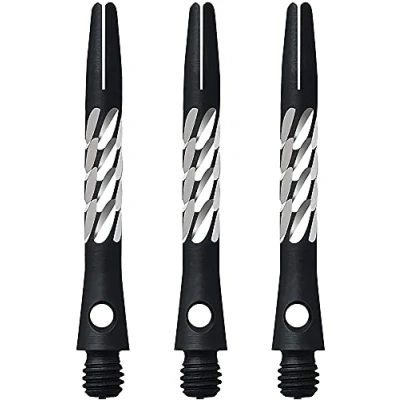 Image of Unicorn Dart Shafts Premier Anodised Aluminium Medium 45.0 mm Black 3 Stems