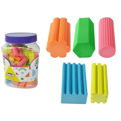 Image of ZOFAX Teen8 Novelty Coloured Erasers, Medium, Pack of 100, Multipack, Pencil Rubber Perfect for School Home Office Classroom Teacher Supplies