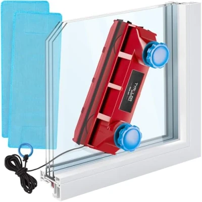 Image of Tyroler Magnetic Window Cleaner for Double Glazing The Glider D3 AFC Magnet Cleaners Fits 2 28mm Sizes Adjustable Force Magnet, Sided