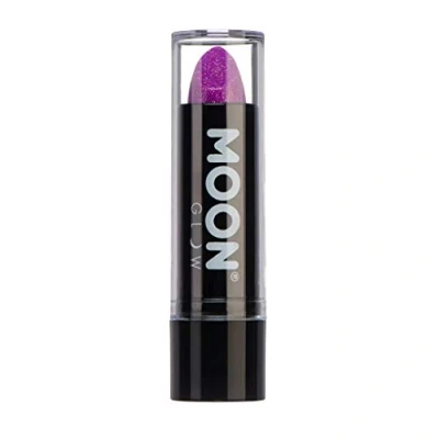 Image of Neon UV Glitter Lipstick by Moon Glow Purple Bright Coloured Glows under