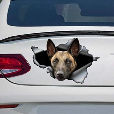 Image of Belgian Malinois Decal,Malinois Sticker, Shepherd Dog Stickers 3D Funny Car Decal Window Vinyl Bumper Die Cut Decals Laptop Present