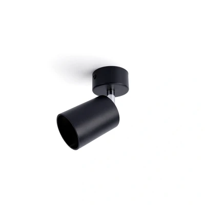 Image of Indoor Single GU10 Ceiling Spotlight Black Integral LED