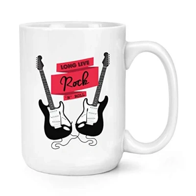 Image of Long Live Rock N Roll Electric Guitar 15oz Large Mug Cup