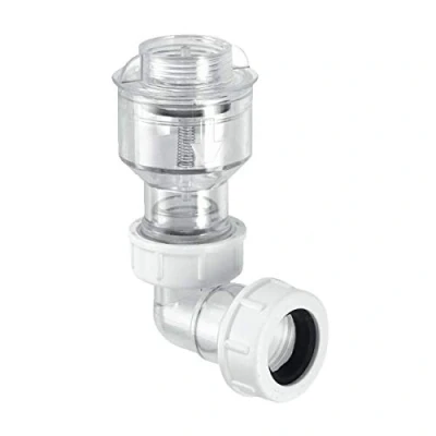 Image of McAlpine TUNVALVE (Clear) with �&quot; Female Thread for Connection to WC Overflow