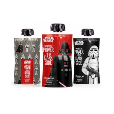 Image of MAD BEAUTY Disney Star Wars Witness the Power of Darkside Shower Gel Trio, Darth Vader &amp; Stormtrooper, Body Wash Pouches, Cosmetic Gift