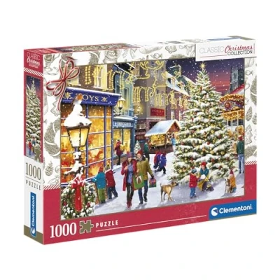Image of Clementoni Jigsaw Puzzle Collection Christmas Village 1000 Pieces For Adults 14 99 Years, Gift Men/Women, Made In Italy, 81503