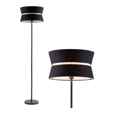 Image of firstchoicelighting Modern Black Floor Lamp or Standing for Home/Living Room with Shade