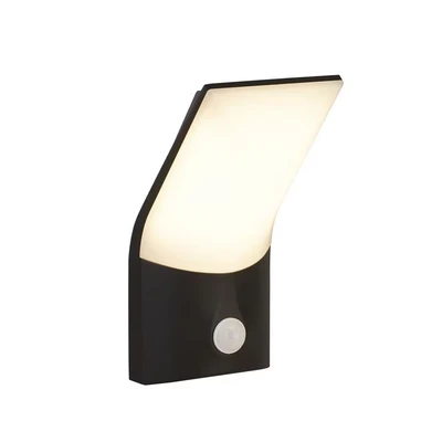 Image of Searchlight Lighting Search Light Eu Copenhagen Outdoor 1 Led Wall Light, Pir Sensor, Die Cast, Opal Shade IP54 3000K