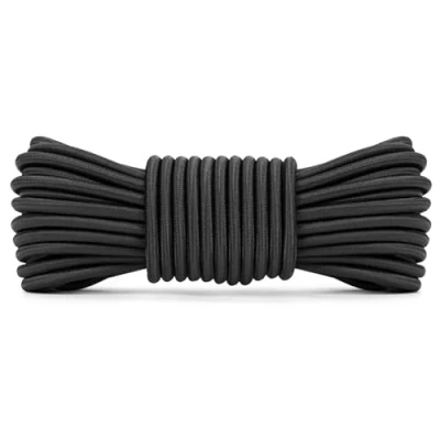 Image of Abma Cord Bungee 5mm 10M Elastic Shock 100% Stretch Rope for Tarpaulin, Trailer, Backpack, Tent Pole, Kayak Black