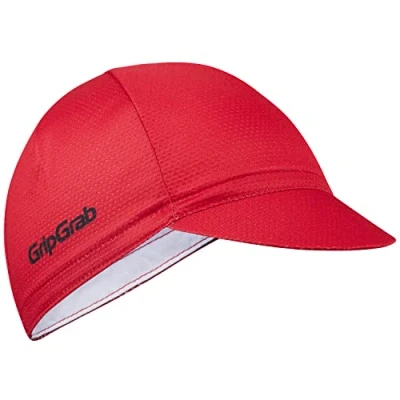 Image of GripGrab Lightweight Summer Cycling Cap UV Protection Under Helmet Visor Mesh Hat Thin Breathable SPF Bicycle Headwear Red