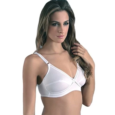 Image of Sassa Women&#039;s Soft BH Kreuzblende mit Everyday Bra, White Weiß (Weiß 00100), 40BB