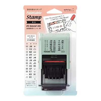 Image of DESIGNPHIL 35452006 Midori Stamp Rotating Date Cat Pattern