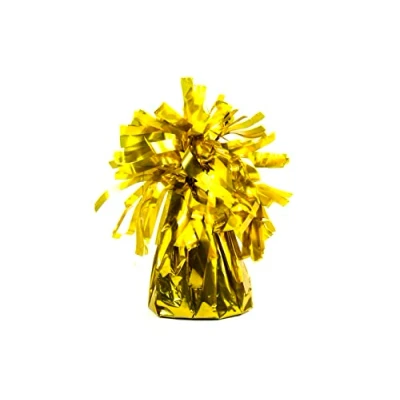 Image of PartyDeco Pack of 4 Weights for Balloons inflated to Helium. Color Gold, 130 g