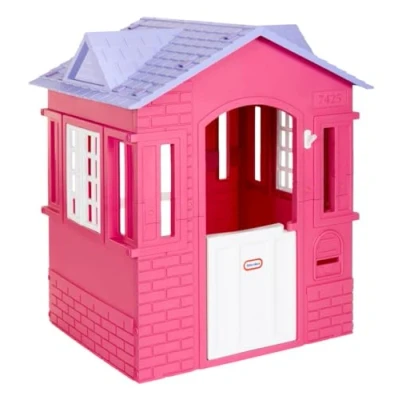 Image of Little Tikes Cape Cottage Princess Playhouse with Working Doors, Windows, and Shutters Pink