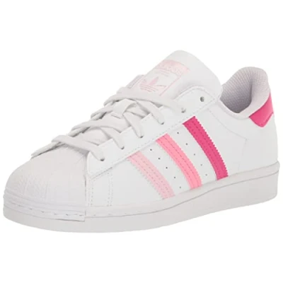 Image of adidas Originals Superstar Sneaker, FTWR White/Clear Pink/Bliss Pink, 6 US Unisex Big Kid