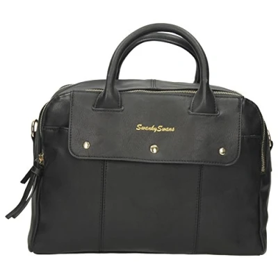 Image of SWANKYSWANS Womens Carla Pu Leather Double Zip Smart Tote Black